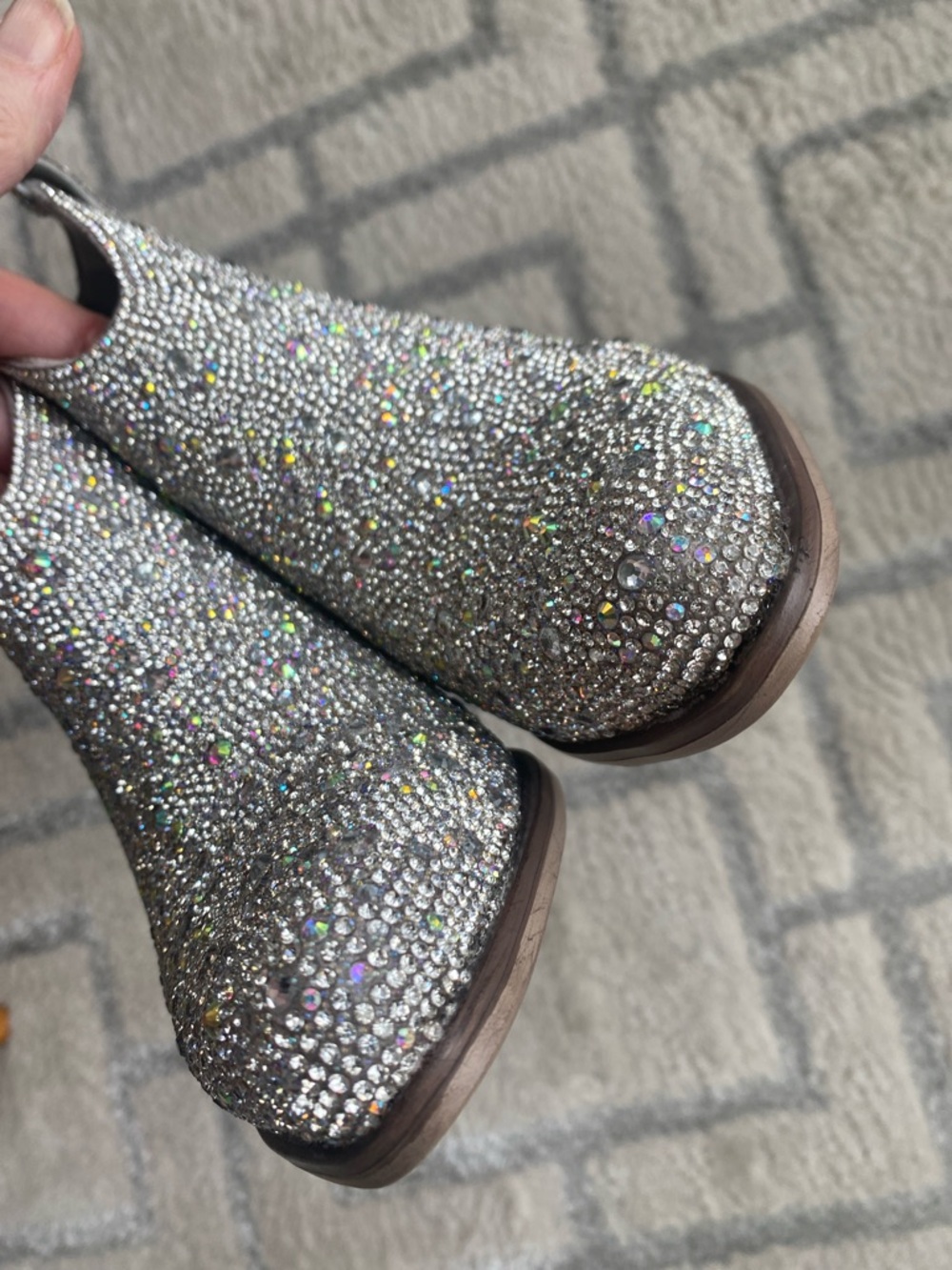 Pierre Dumas "Wilder-26" rhinestone embellished ankle booties 6 1/2 NEW NO BOX - Picture 11 of 11